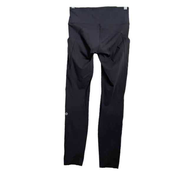 LULULEMON Athletica Fast And Free 7/8 Black Leggings Size 6 - Picture 2 of 16